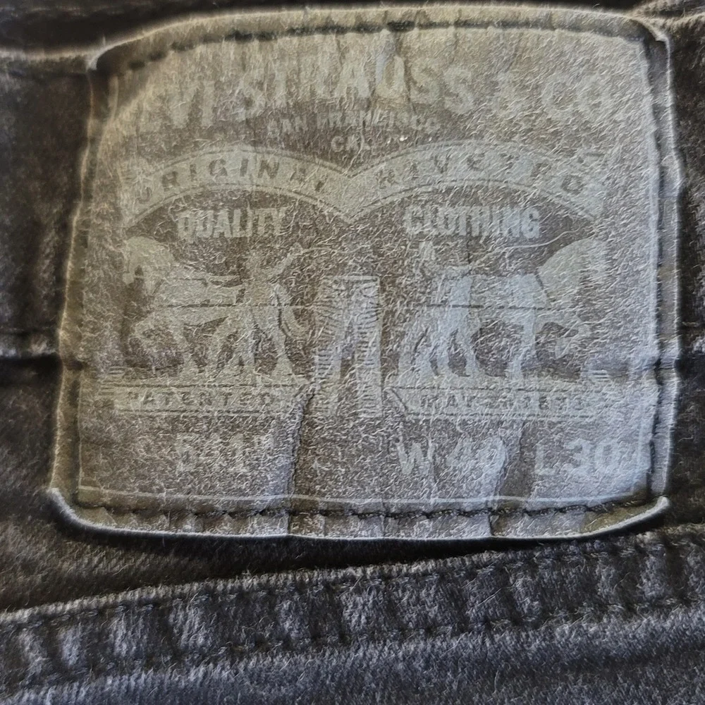 Levi's 541 Athletic Taper Jeans Mens 40x30 Black Stretch Denim Pants Big & Tall